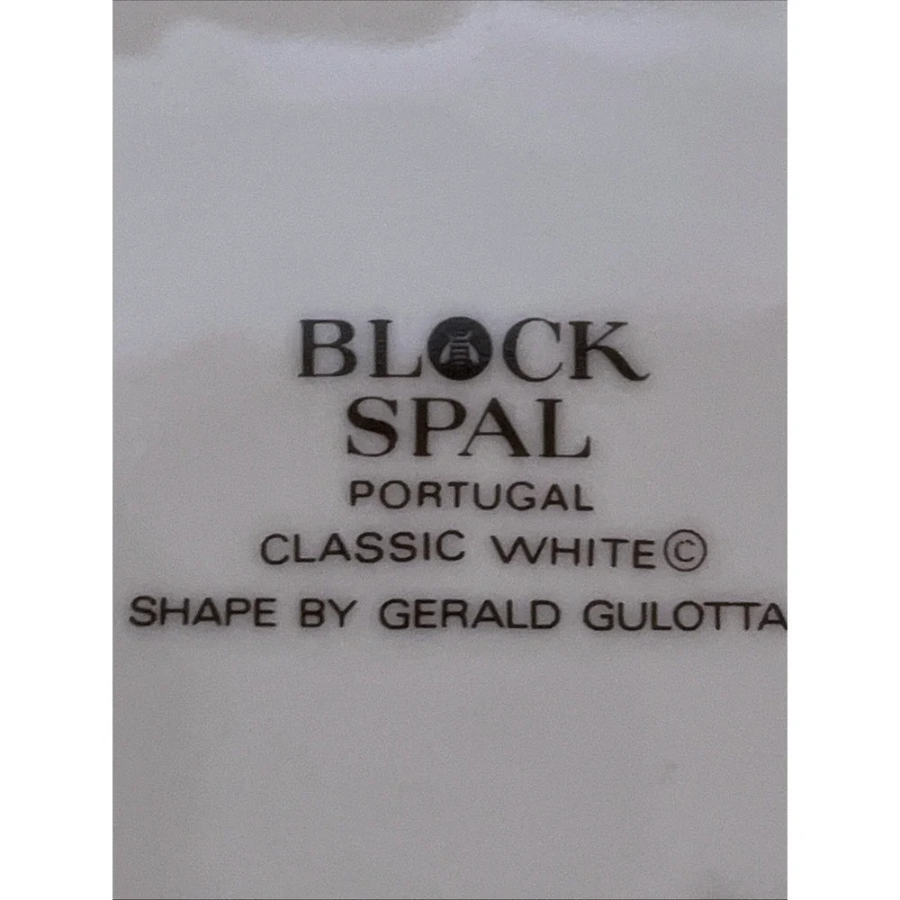 Block China Spal Classic White Dinner Plate 10 3/4 